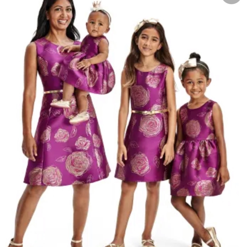 Children's Place Mommy & Me Metallic Rose Dress XL